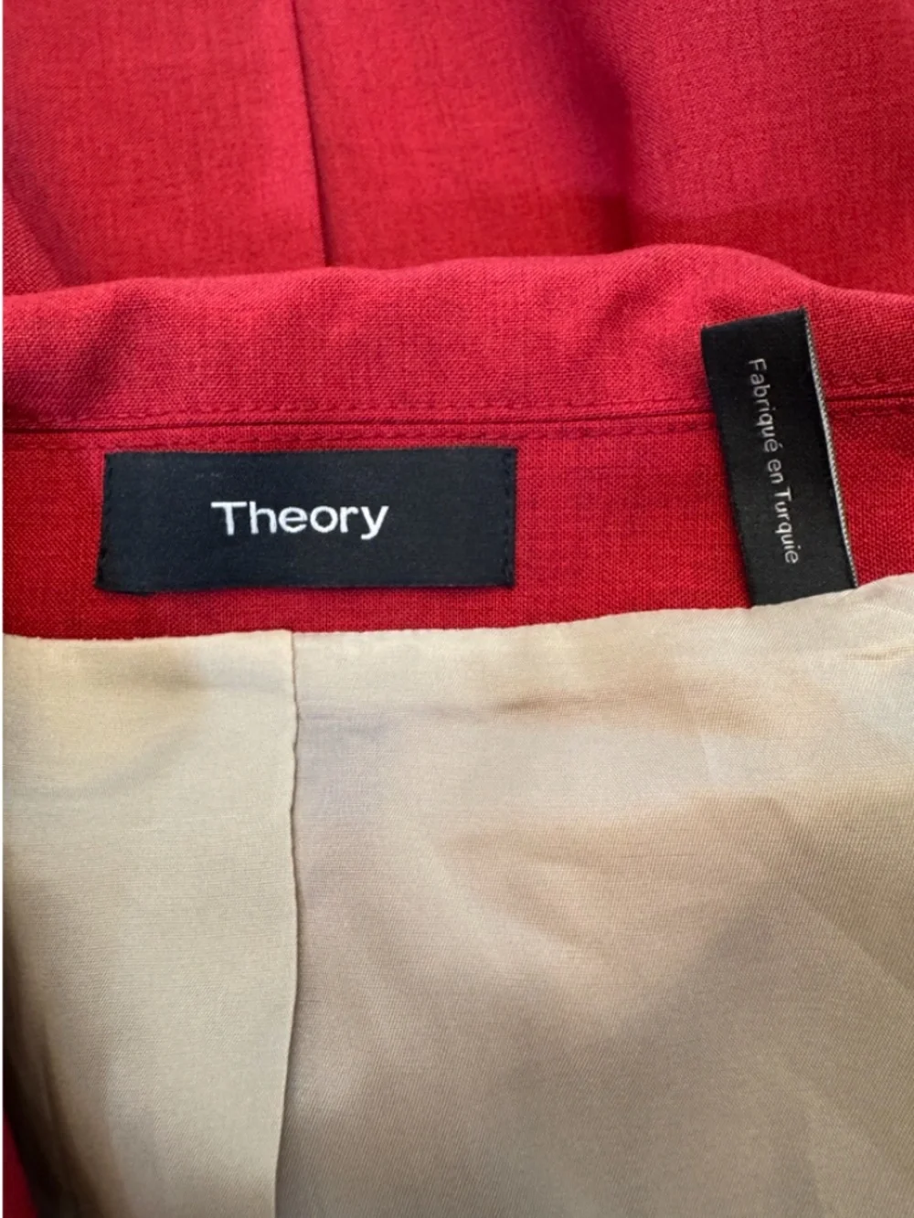Theory Etiennette Good Wool Suit Jacket in Crimson Size 4